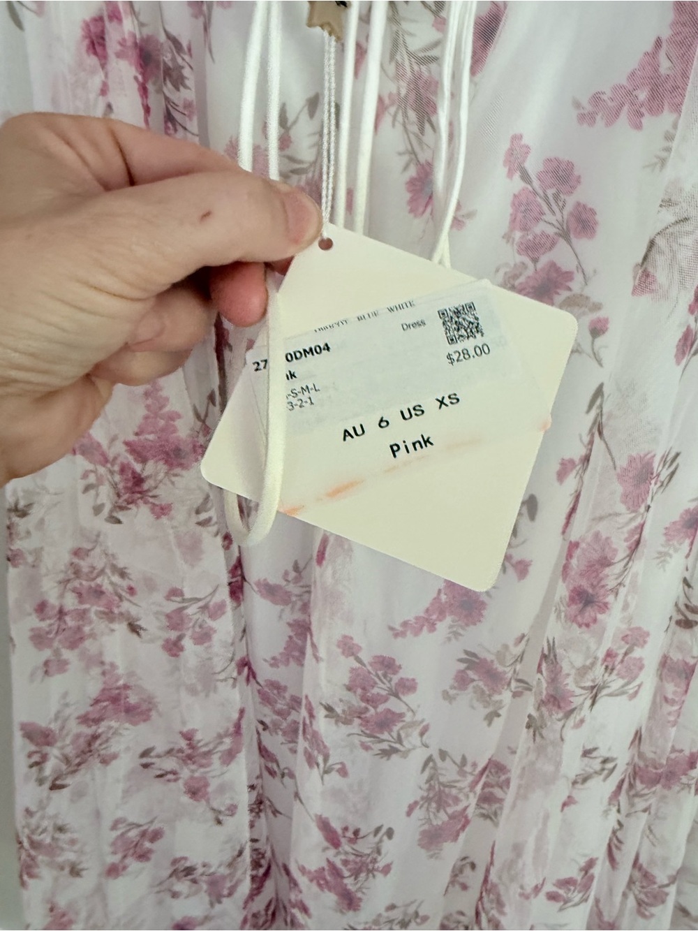 Floating By Plunging Neckline Midi Dress Floral Pink - Picture 3 of 4